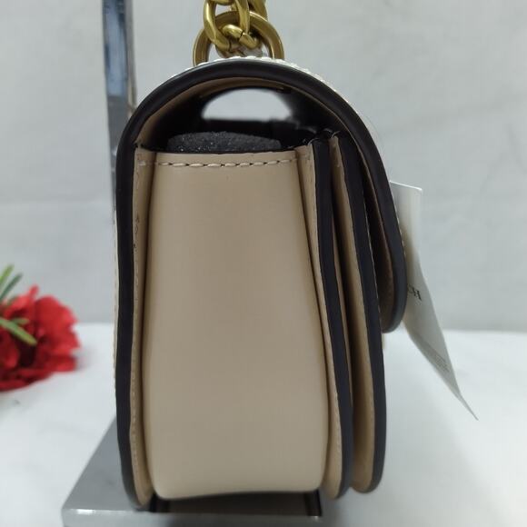 Coach Alie Signature Jacquard Ivory Chain Strap Crossbody Bag - NWT $550 - Picture 8 of 16